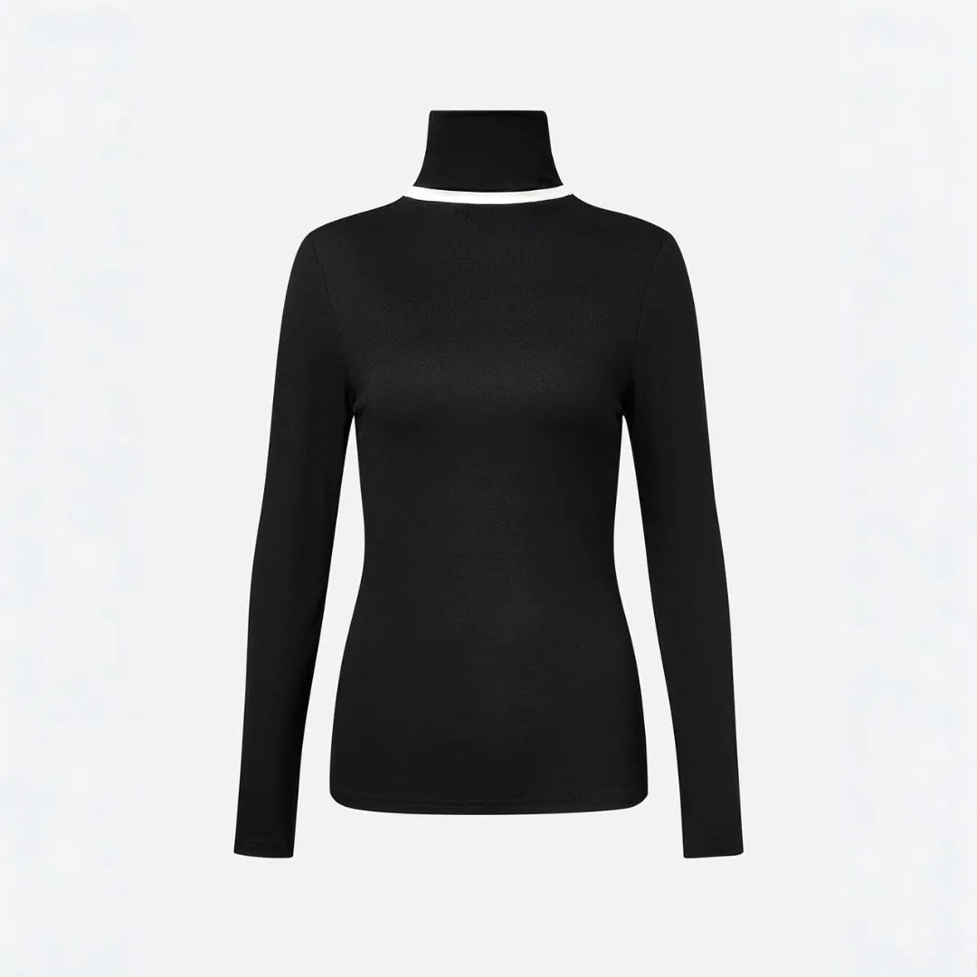 Women’s Color-Block Turtleneck Long-Sleeve Top Artisio