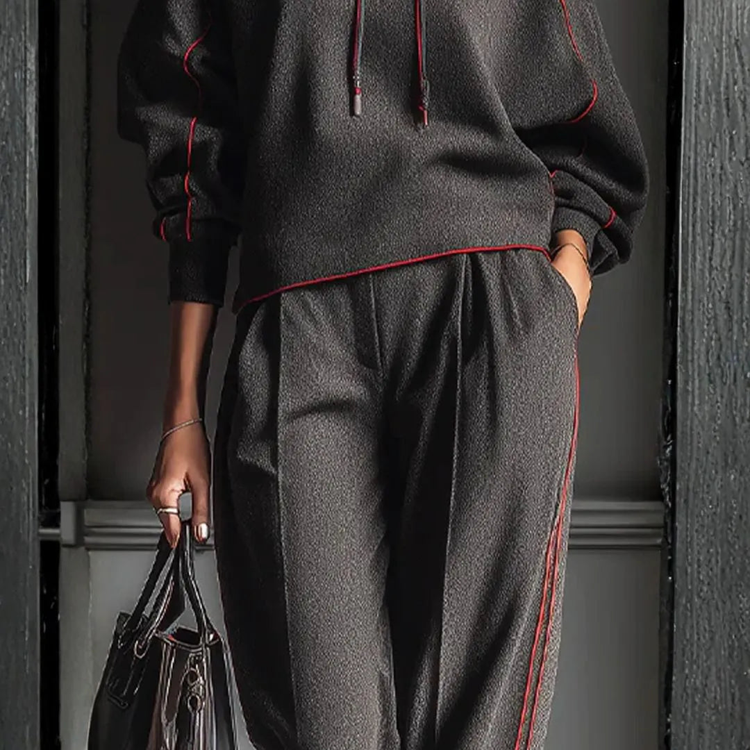 Women’s Contrast Piping Straight-Leg Pants Artisio