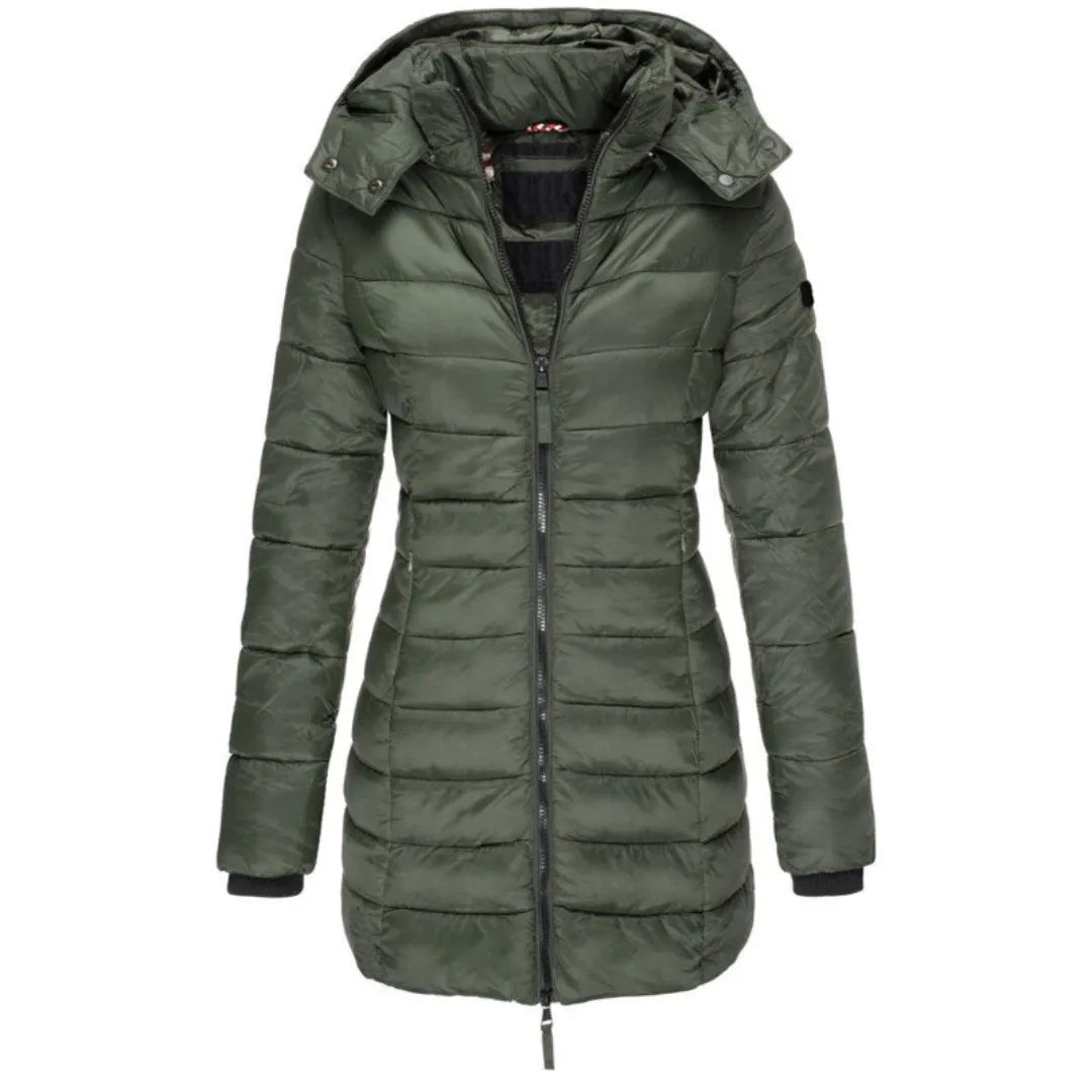 Women’s Longline Hooded Down Jacket Artisio