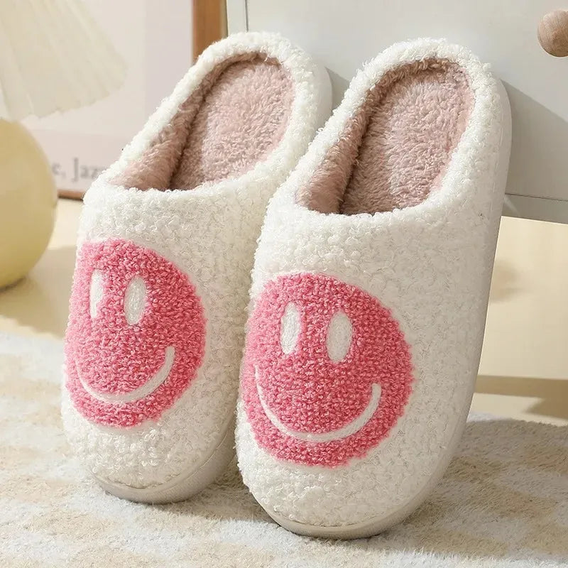 Women's Plush Smiley Face Slippers Artisio
