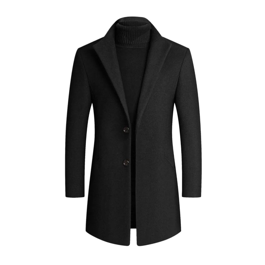 Zayne Classic Two- Button Wool Overcoat Artisio