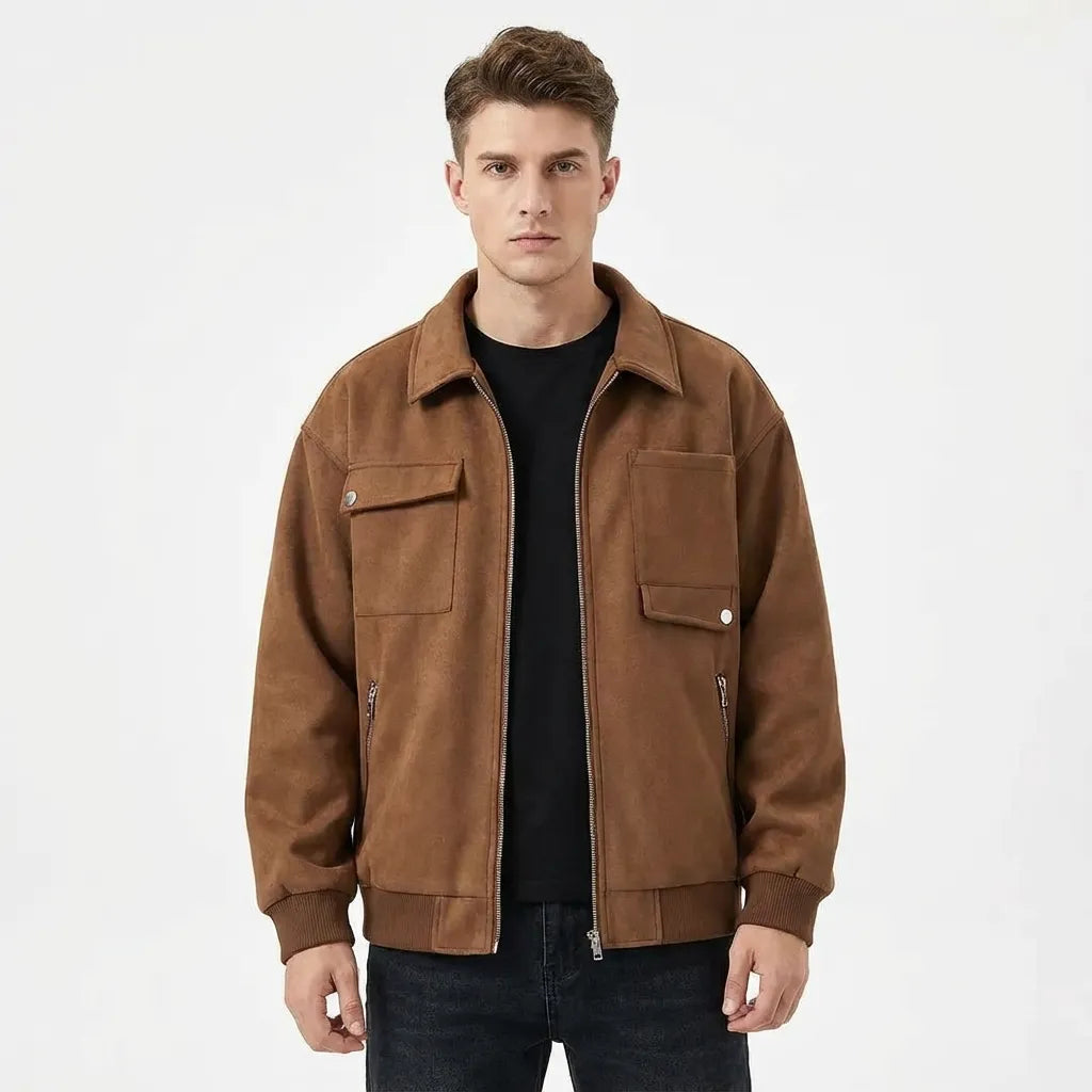 Hugo Oversized Suede Jacket Artisio
