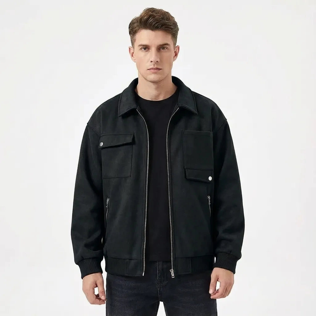 Hugo Oversized Suede Jacket Artisio