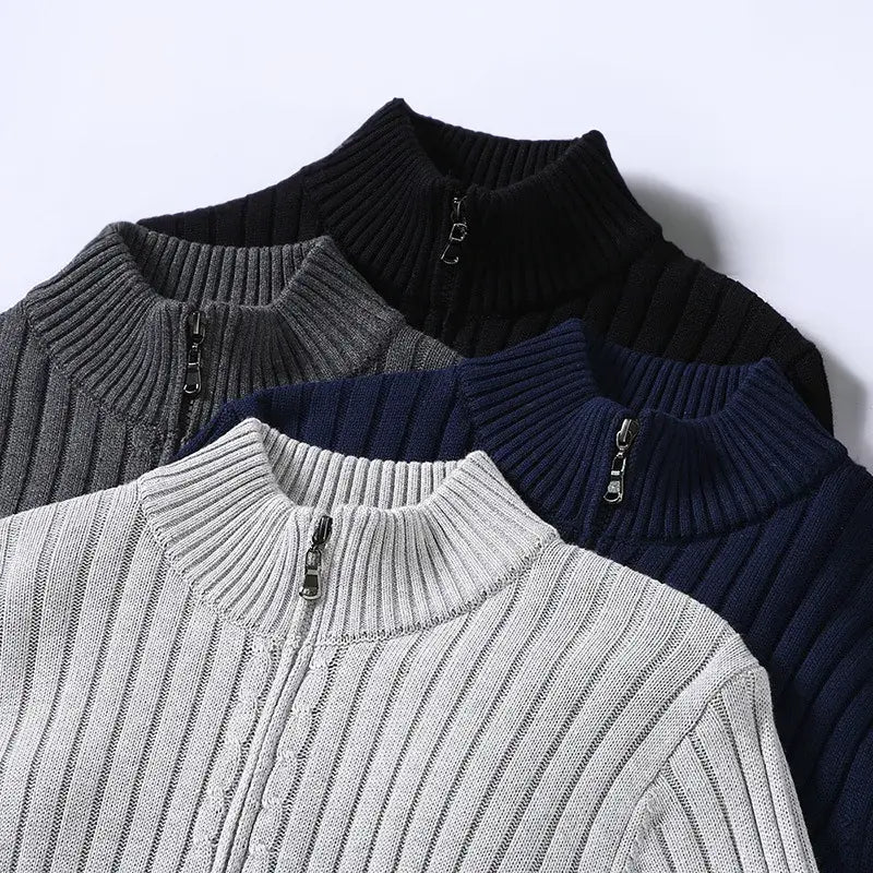 Aurelian Ribbed Zip Cardigan Artisio