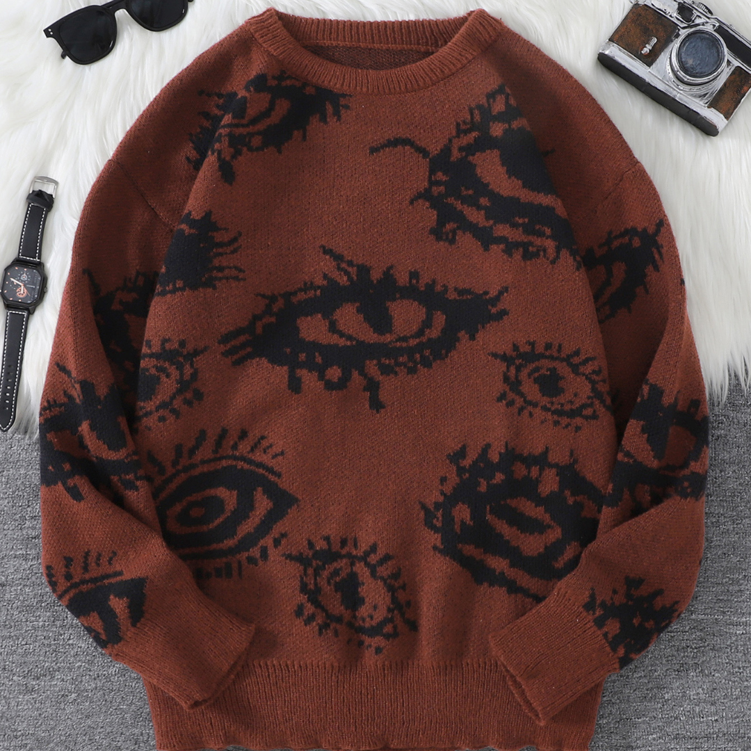 Charles Abstract Eye Sweater Artisio