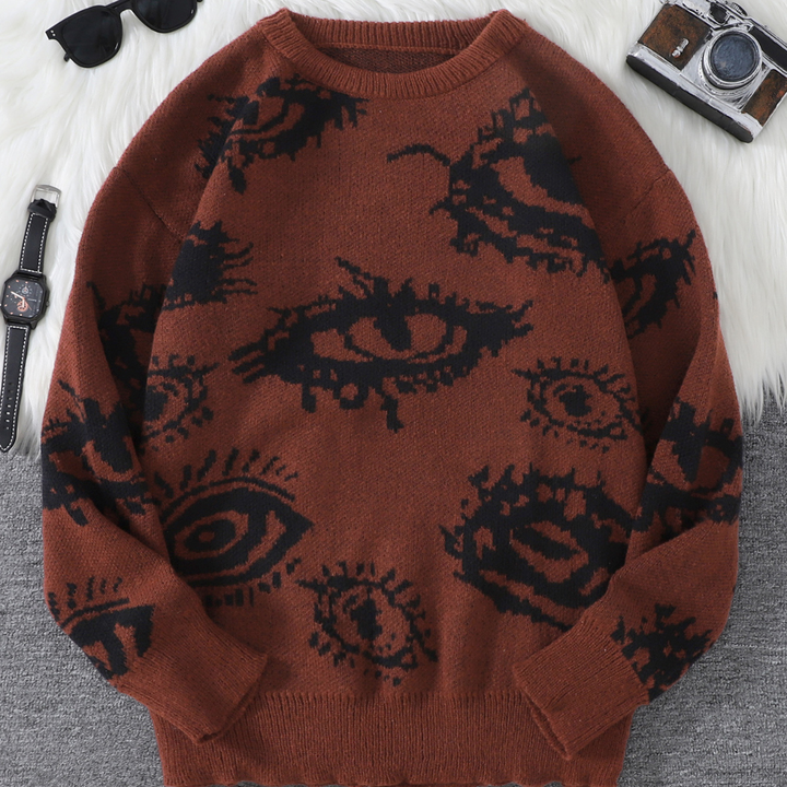 Charles Abstract Eye Sweater Artisio