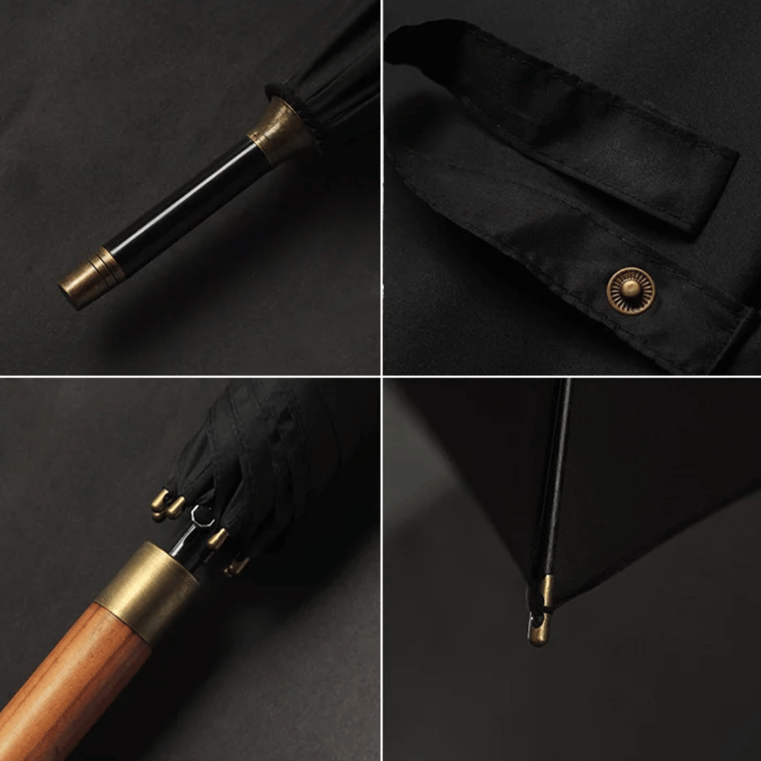 Elegante Volute Wooden Umbrella