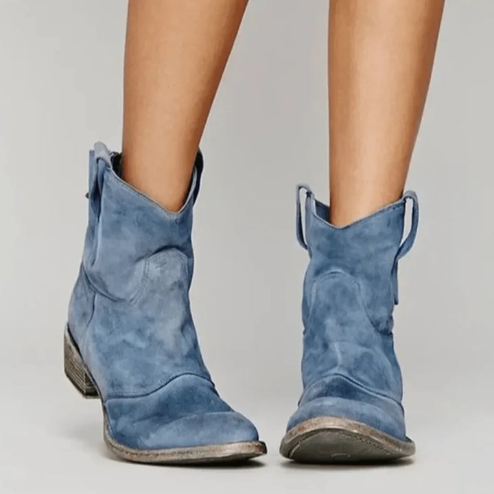 Alexandra Suede Curve Boots