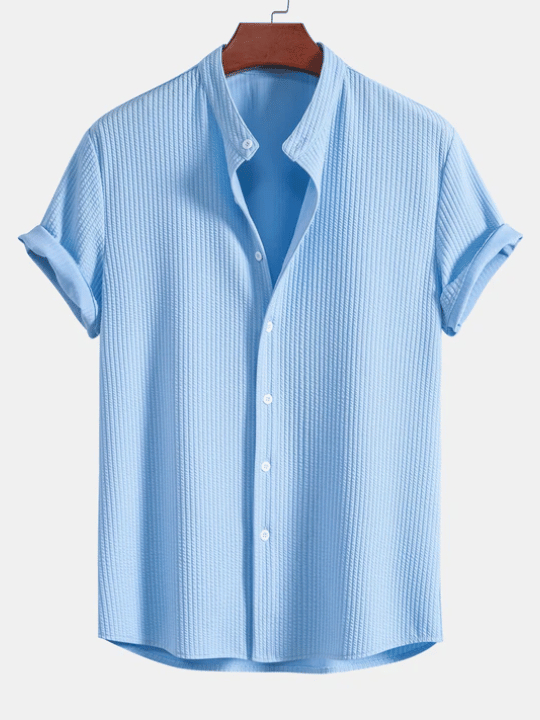 Francesco Franco® Ribbed Stand Collar Shirt