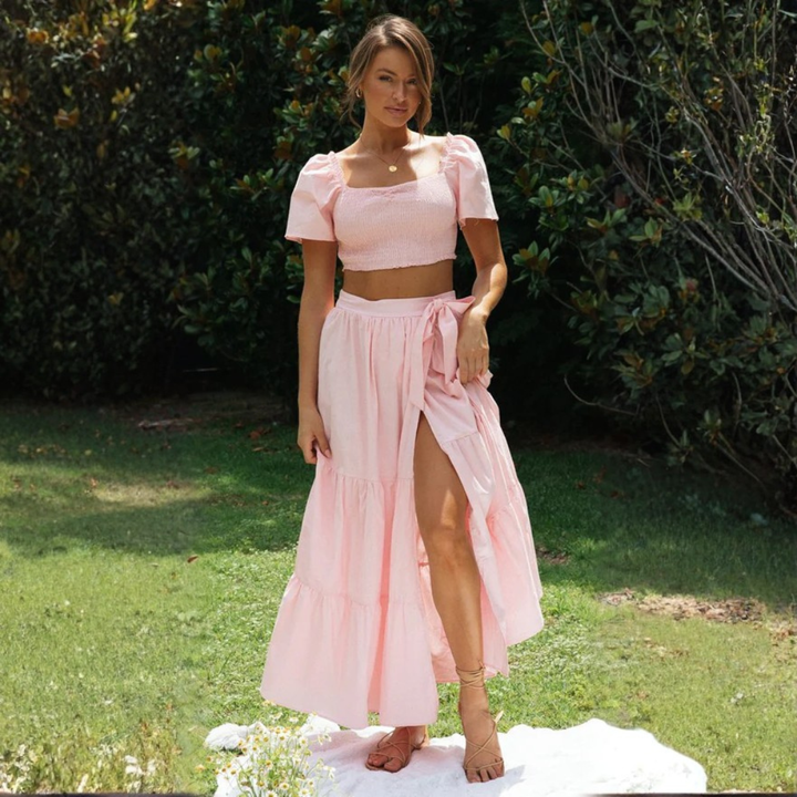 Artisio | Women Crop Maxi Lounge Set