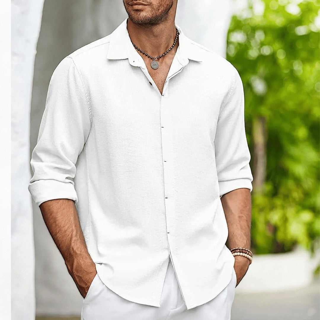 Frank Caruso Slim-Fit Linen Shirt