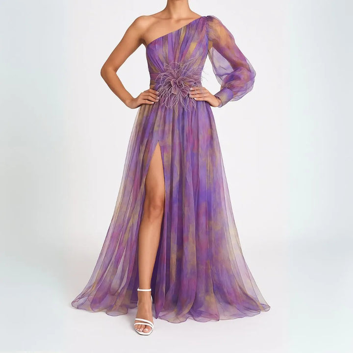 Isadora One Shoulder Split Maxi Dress