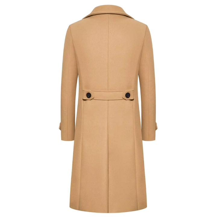 Max Double Row Button Woolen Men Trench Coat