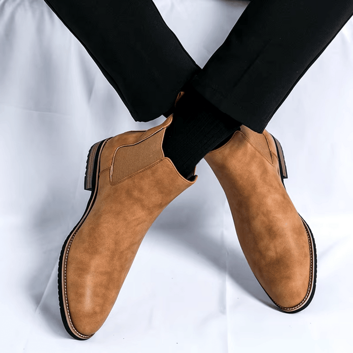 Gideon Genuine Leather Chelsea Boots