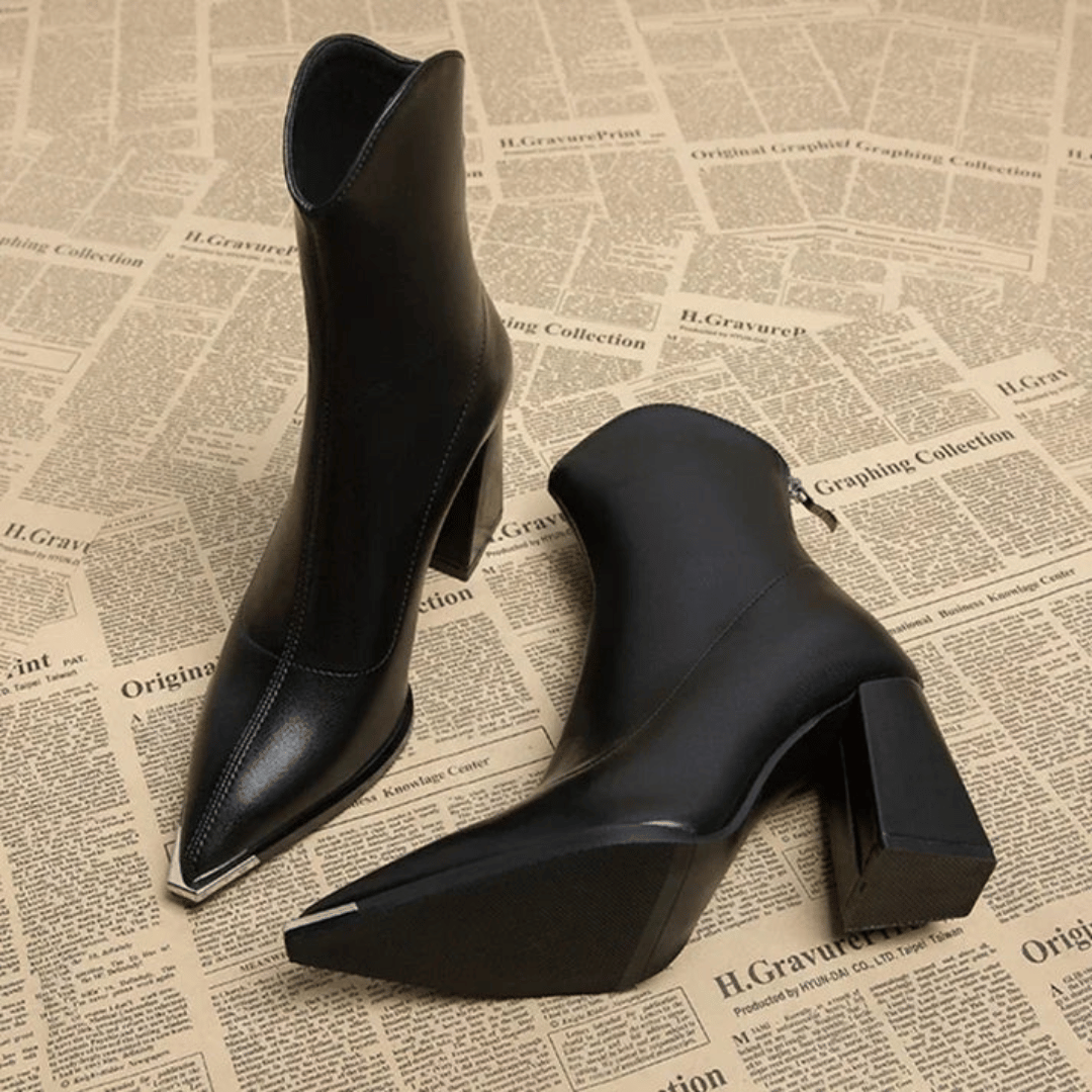 Block Heel Boots by Sofia Klein