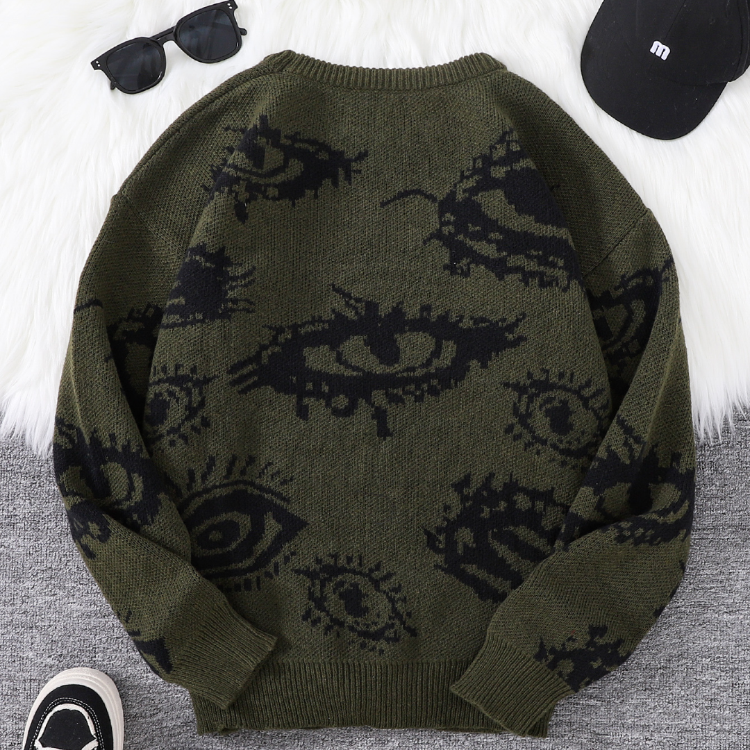 Charles Abstract Eye Sweater Artisio