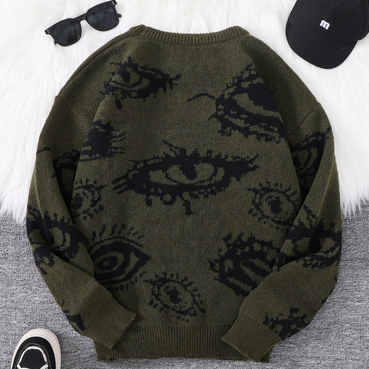 Charles Abstract Eye Sweater Artisio