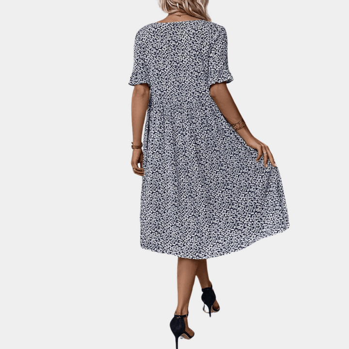 Roxana Elegant Floral Midi Dress