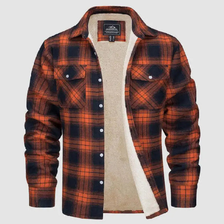 Liam Sherpa-Lined Flannel Jacket Artisio