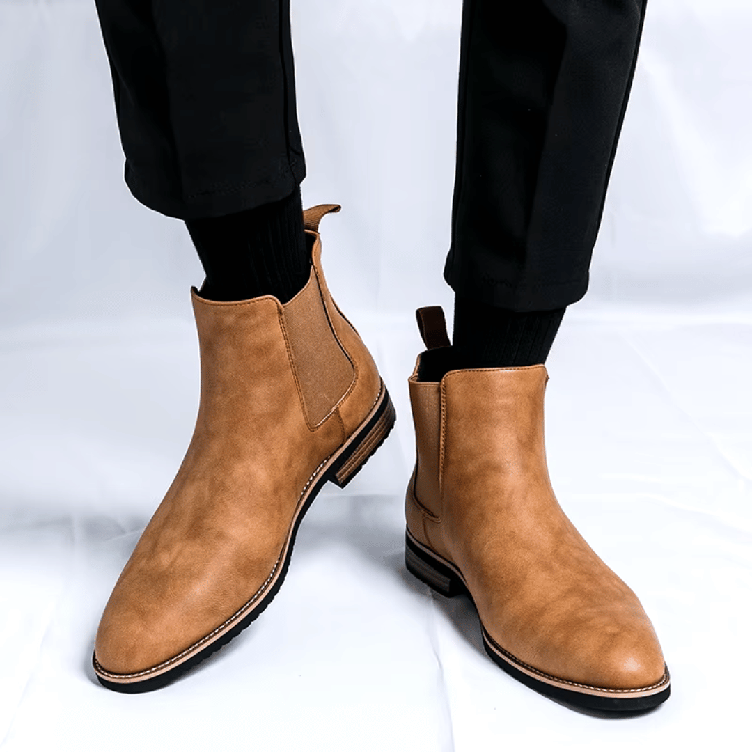 Gideon Genuine Leather Chelsea Boots