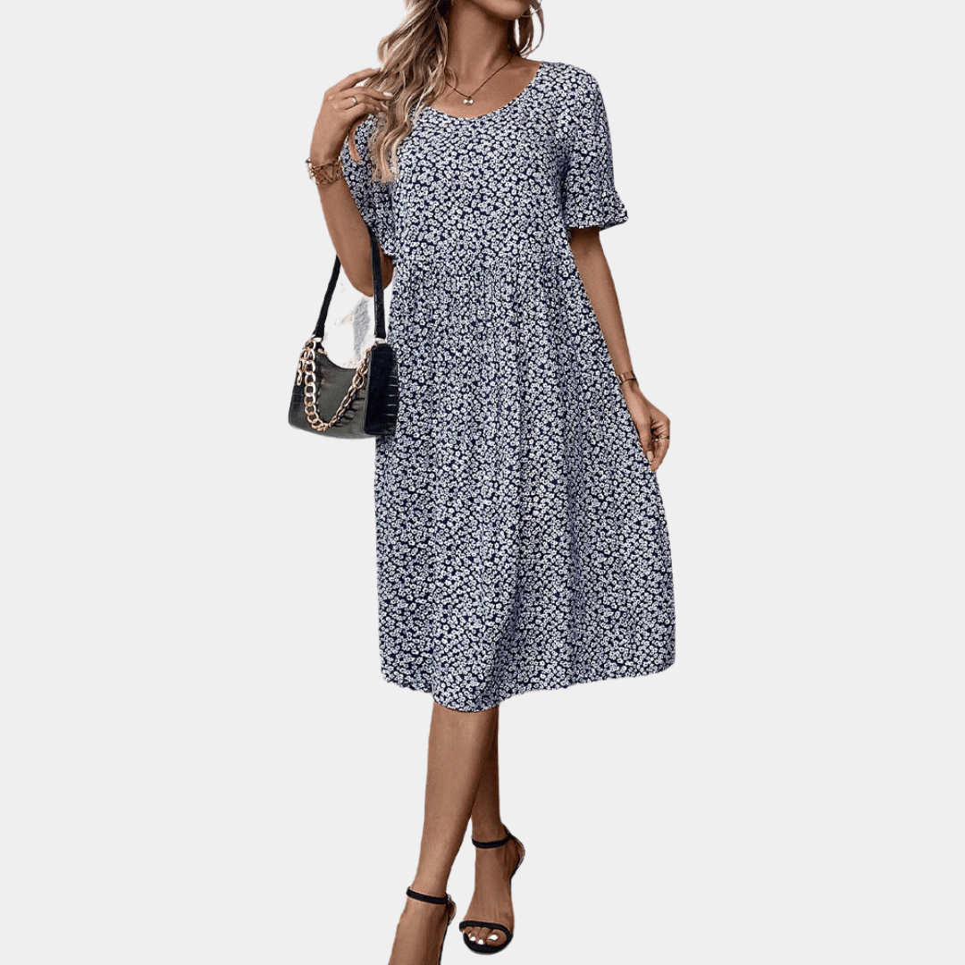 Roxana Elegant Floral Midi Dress