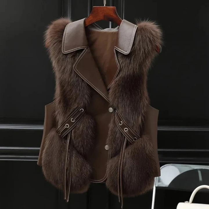 Olivia Faux Fur-Trimmed Vest