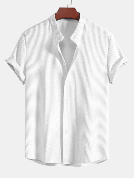 Francesco Franco® Ribbed Stand Collar Shirt