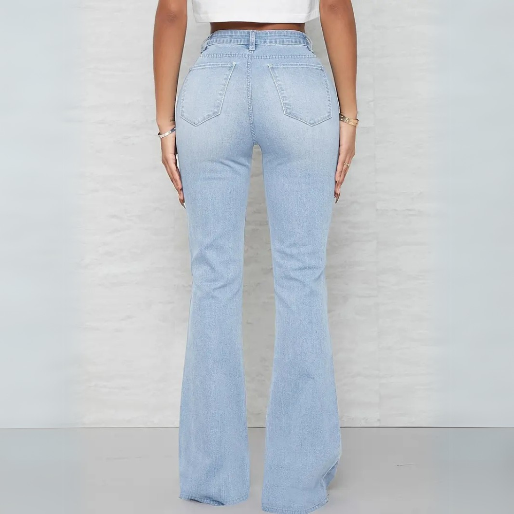 Ella Stretchy Denim Flare Jeans