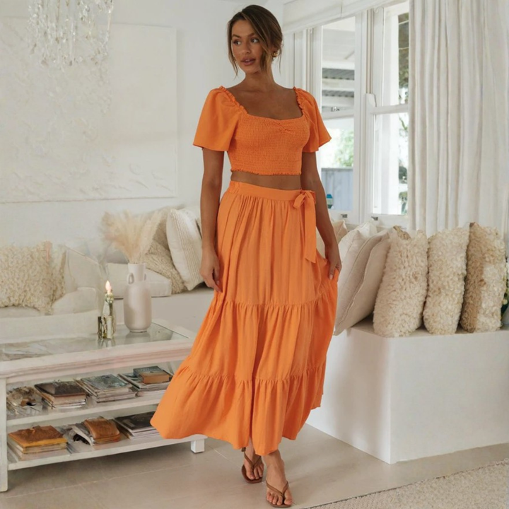 Artisio | Women Crop Maxi Lounge Set
