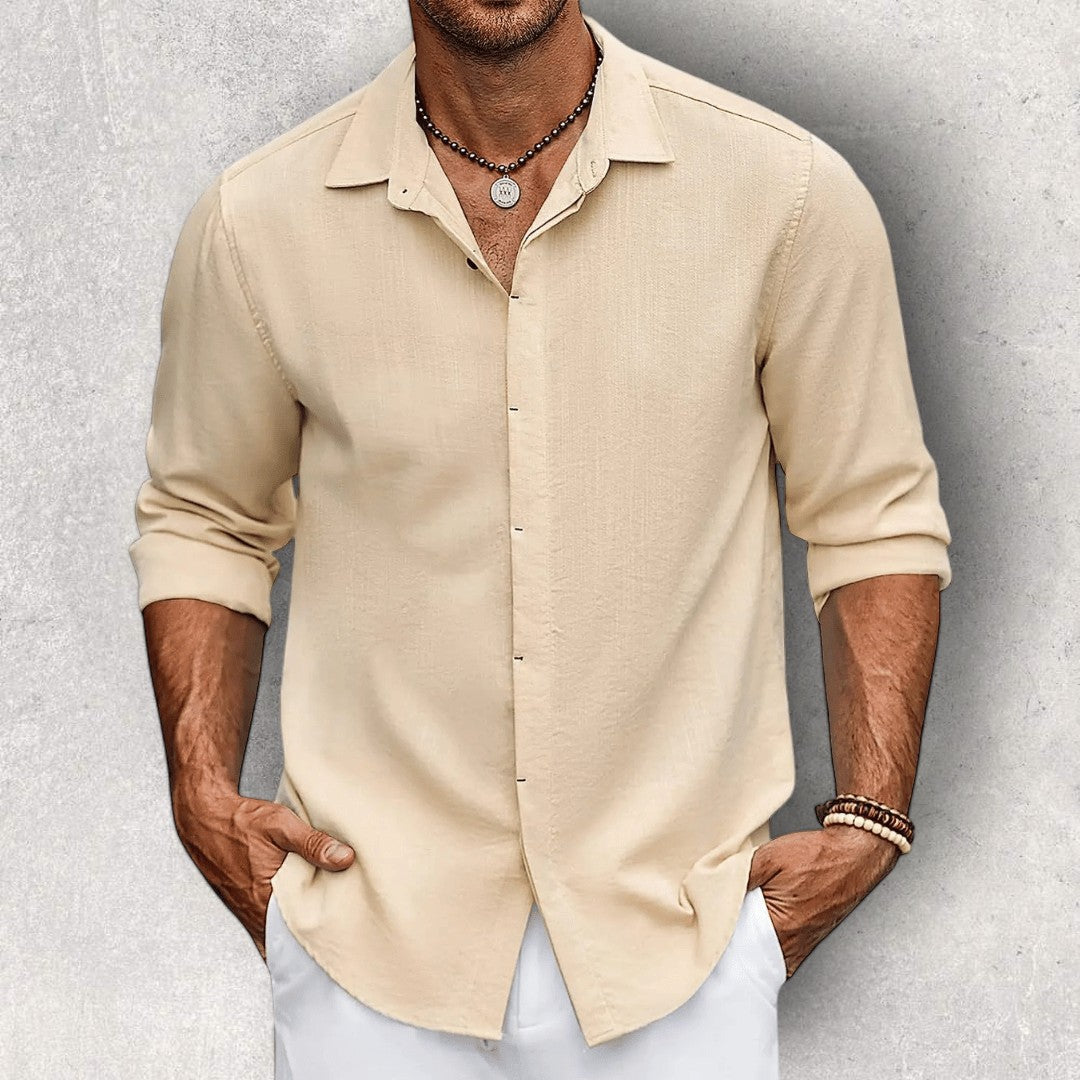 Frank Caruso Slim-Fit Linen Shirt