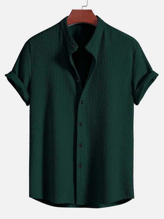 Francesco Franco® Ribbed Stand Collar Shirt