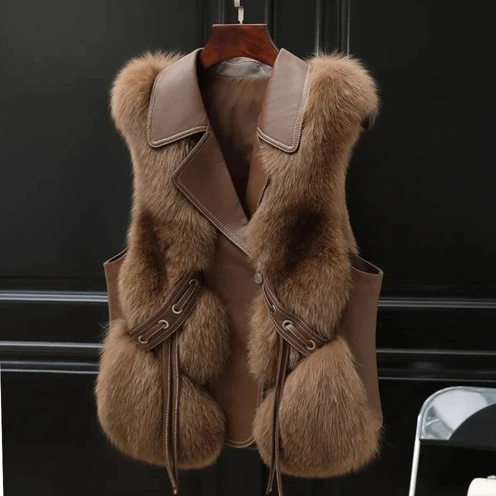 Olivia Faux Fur-Trimmed Vest