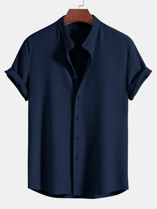 Francesco Franco® Ribbed Stand Collar Shirt