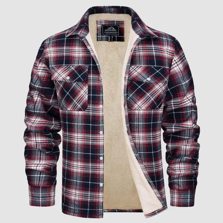 Liam Sherpa-Lined Flannel Jacket Artisio