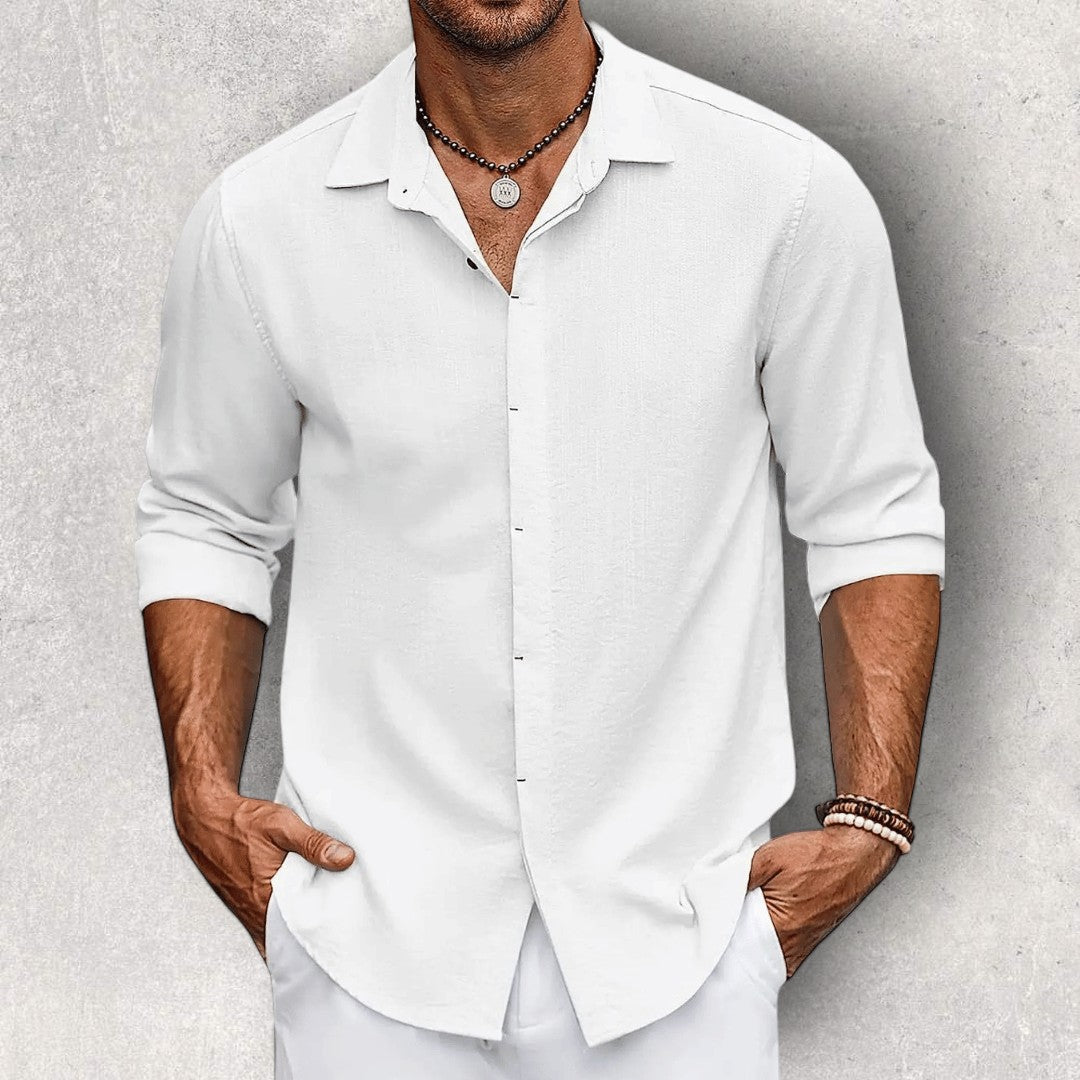 Frank Caruso Slim-Fit Linen Shirt