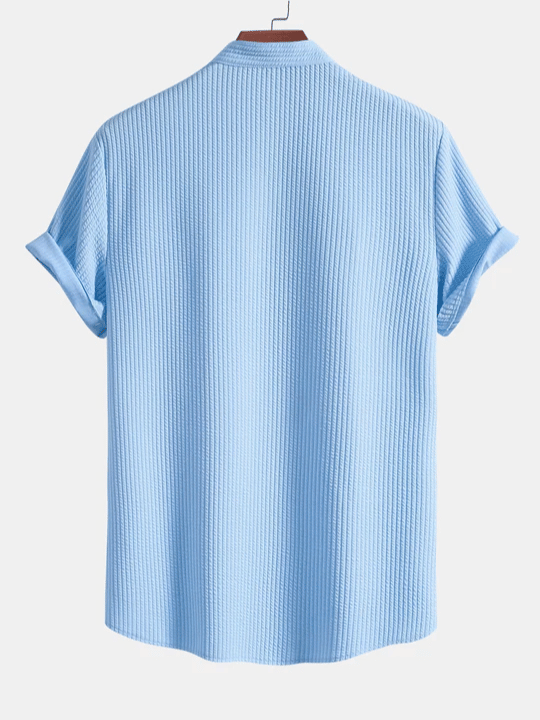 Francesco Franco® Ribbed Stand Collar Shirt