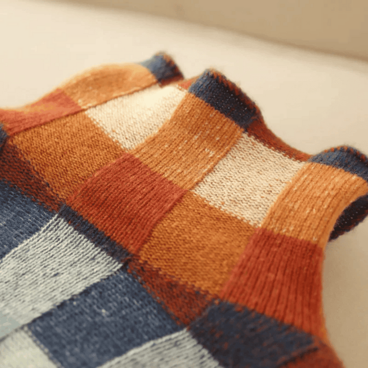 Ravelyn™ Cashmere Patchwork Turtleneck