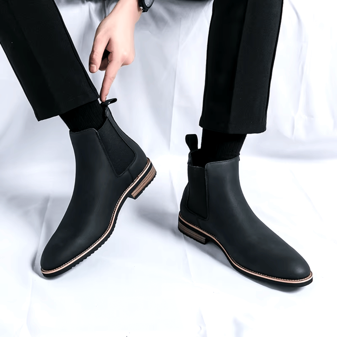 Gideon Genuine Leather Chelsea Boots