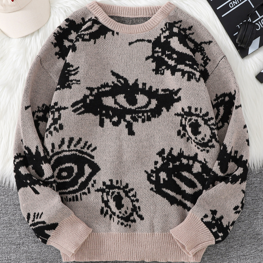 Charles Abstract Eye Sweater Artisio