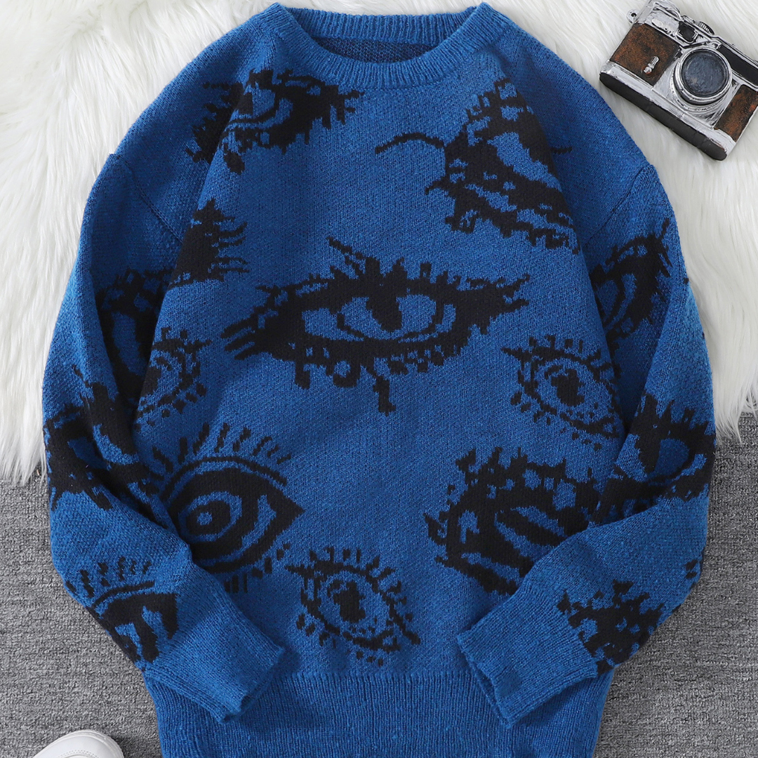 Charles Abstract Eye Sweater Artisio