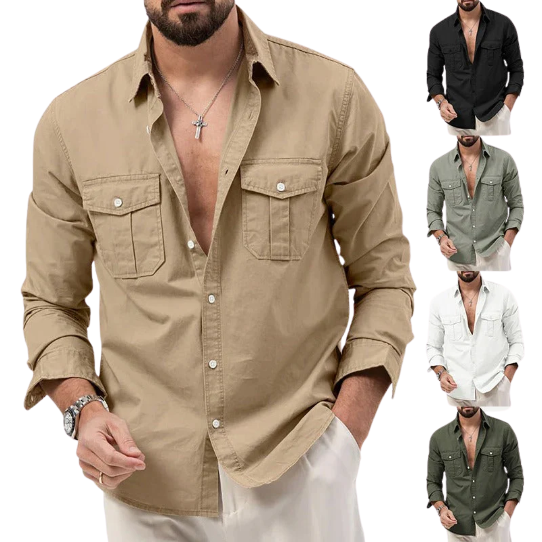 AT | Men Classic Utility Long Sleeves Shirt