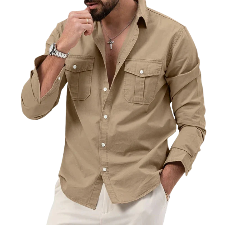 AT | Men Classic Utility Long Sleeves Shirt