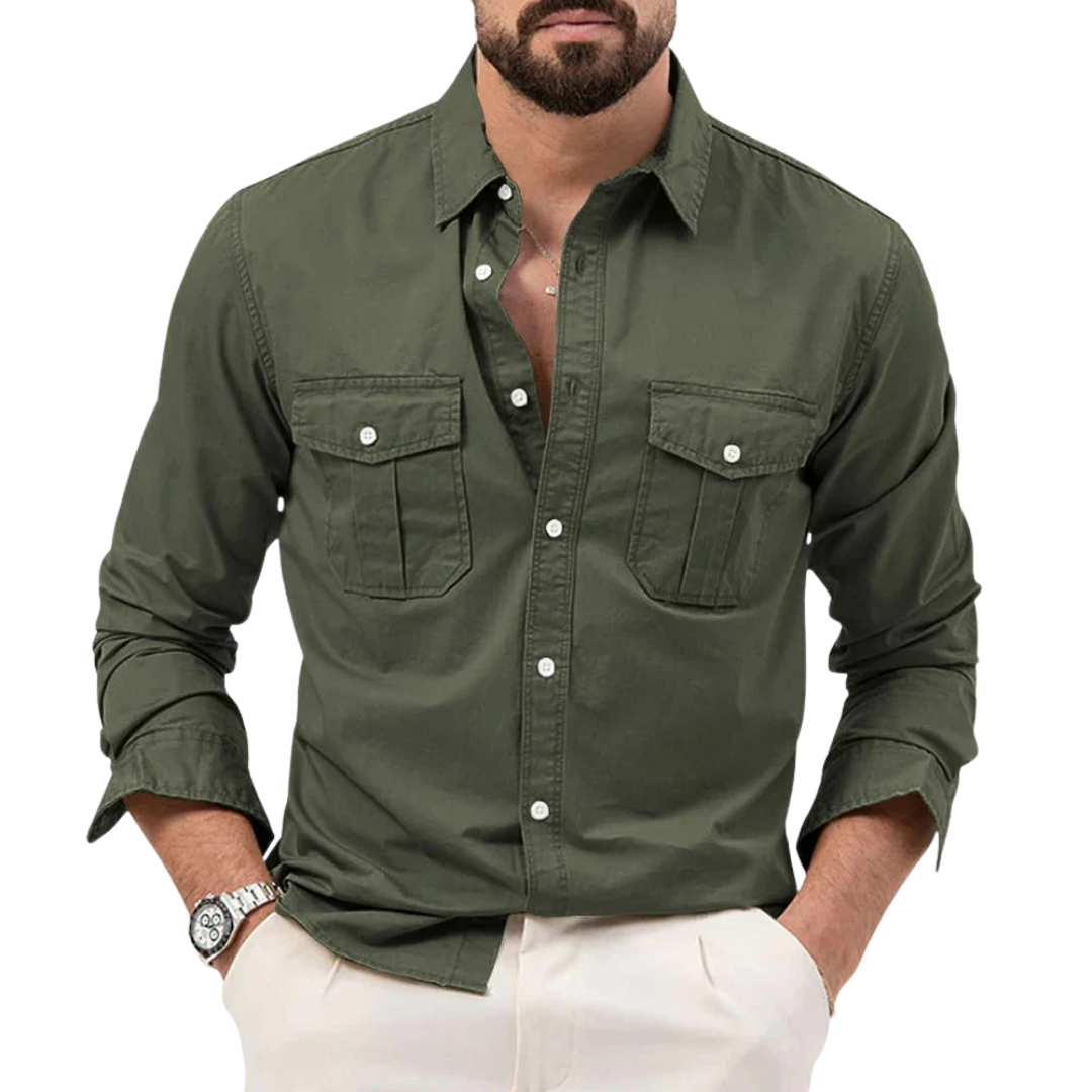 AT | Men Classic Utility Long Sleeves Shirt