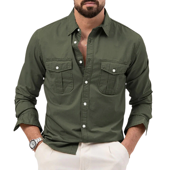 AT | Men Classic Utility Long Sleeves Shirt