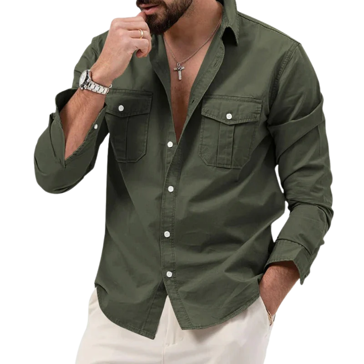 AT | Men Classic Utility Long Sleeves Shirt