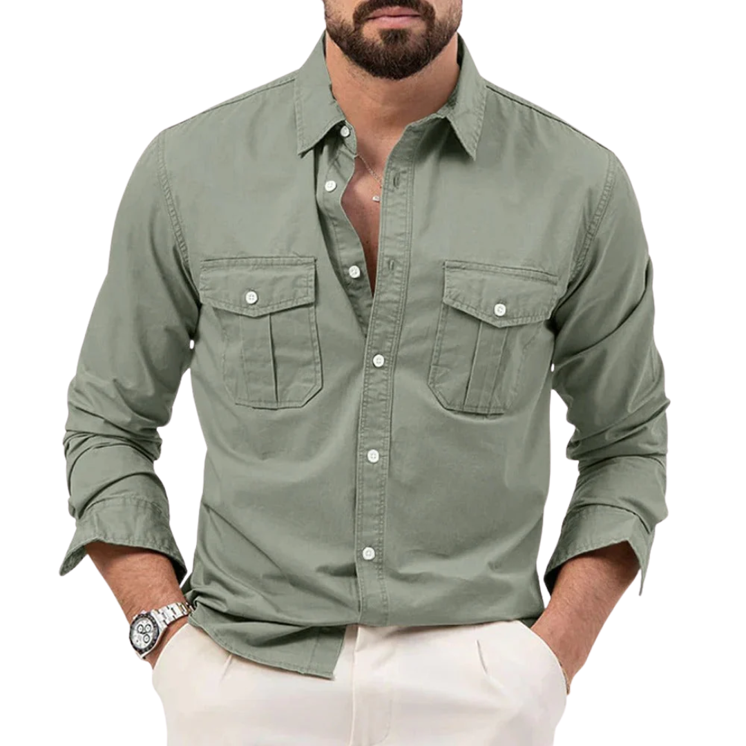 AT | Men Classic Utility Long Sleeves Shirt