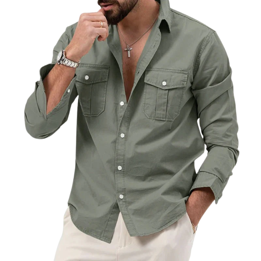 AT | Men Classic Utility Long Sleeves Shirt