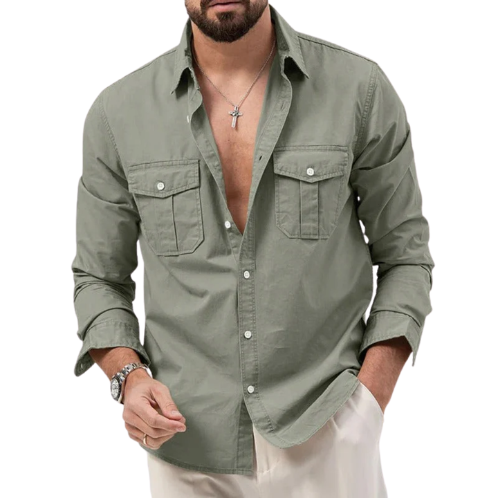 AT | Men Classic Utility Long Sleeves Shirt