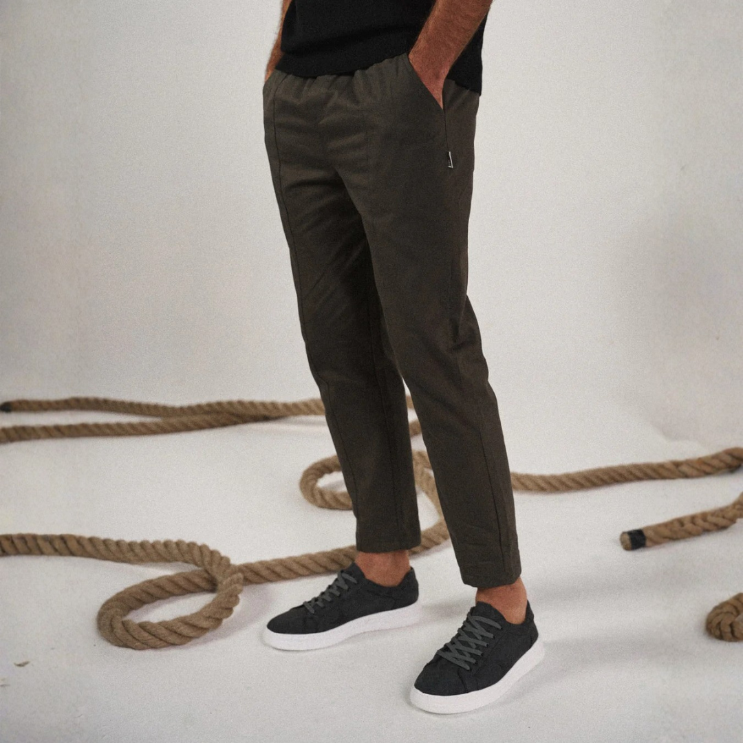 AT | Men Drawstring Tapered Pants
