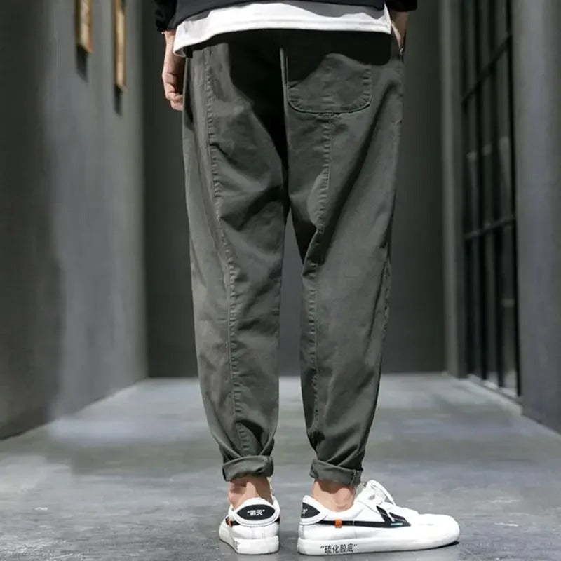 AT | Men Drawstring Tapered Pants